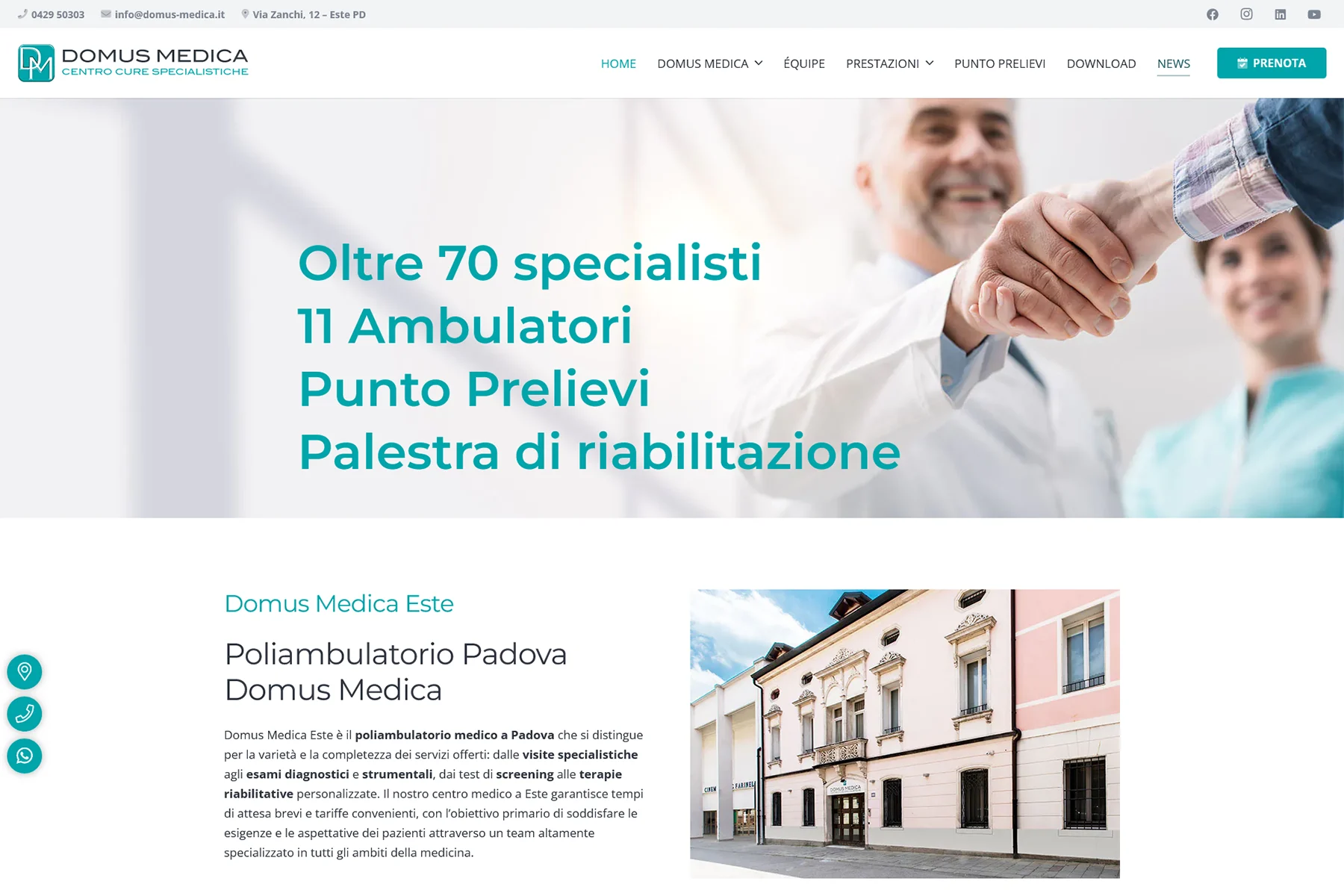 Domus Medica Poliambulatorio Medico E Centro Cure Specialistiche Di Este Padova