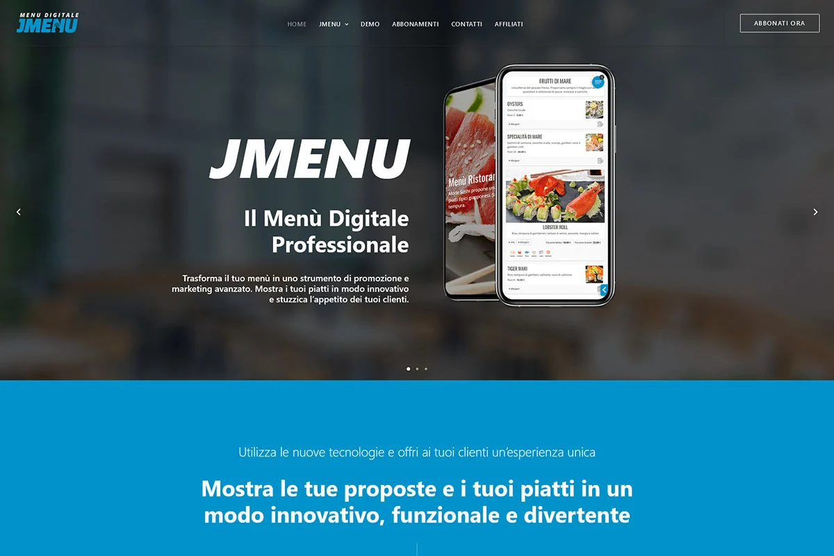 JMENU Menù Digitale Professionale con QR Code Web App